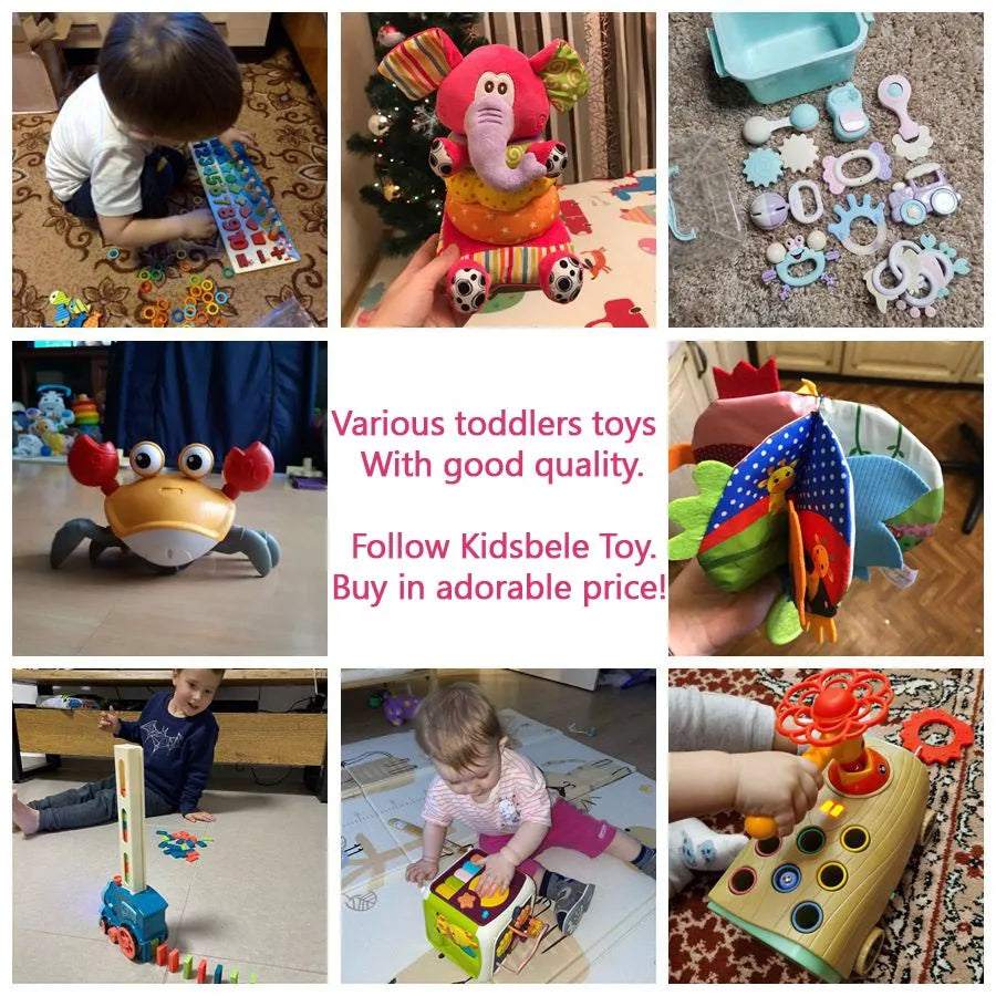 7-in-1 Baby Activity Cube - Educational Shape Sorter, Musical Toy, Bead Maze, and More for Kids' Learning