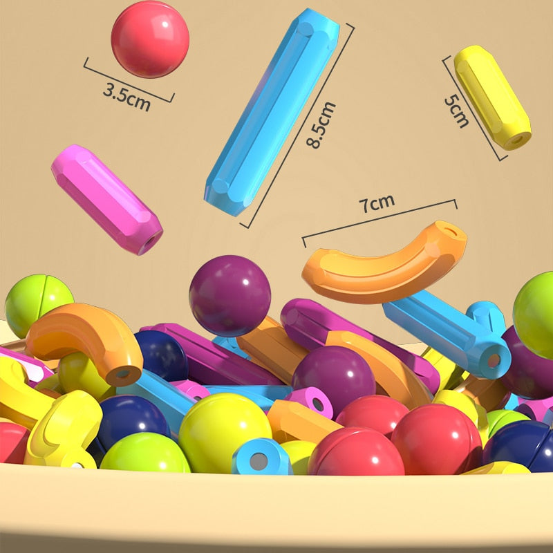 TEMI Magnetic Blocks Construction Set | Educational Building Blocks | STEM Toy for Ages 4-14+ | Montessori Learning