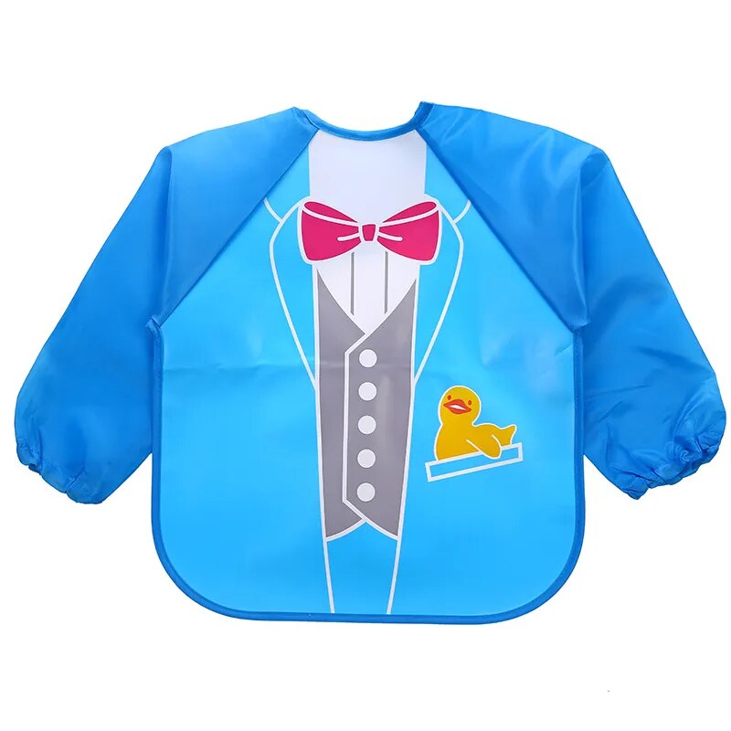 Cute Full-Sleeved Waterproof Baby Bibs - Feeding Bibs for Boys and Girls