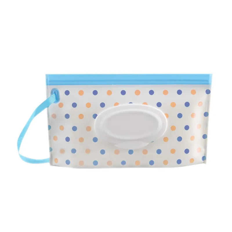 Reusable Baby Wet Wipe Pouch - Portable Eco-Friendly Wipes Dispenser for Travel, Keeps Wipes Moist