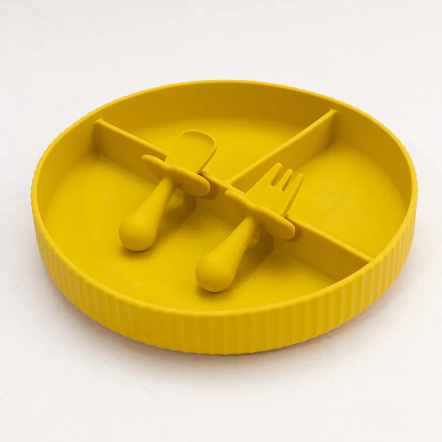 Premium Silicone Utensils: Tongue Pressing Flatware Set for Babies