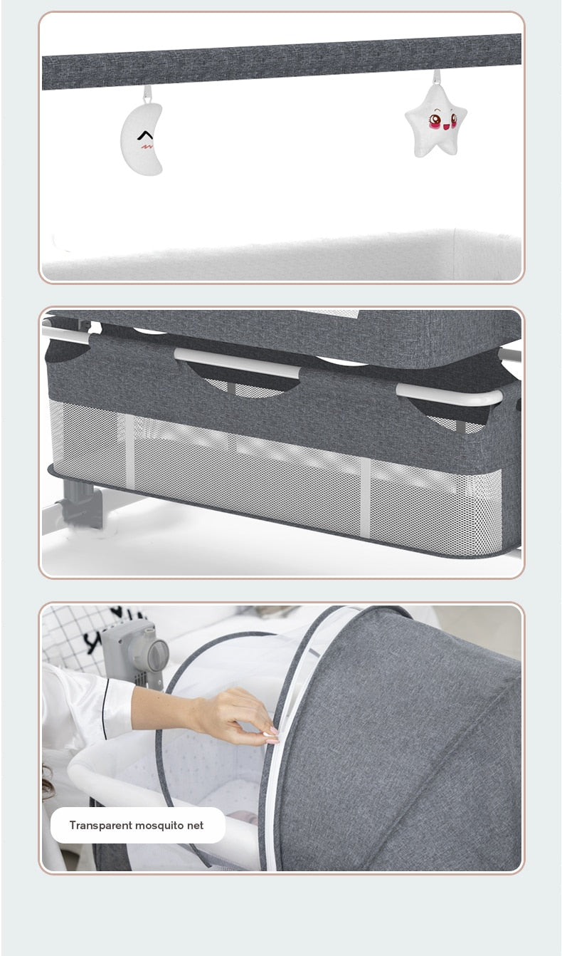 Premium Electric Cradle: Safe and Stylish Metal Baby Cradle from Mainland China
