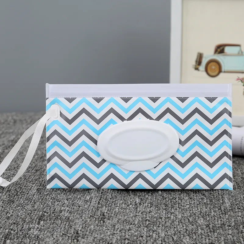 Reusable Baby Wet Wipe Pouch - Portable Eco-Friendly Wipes Dispenser for Travel, Keeps Wipes Moist