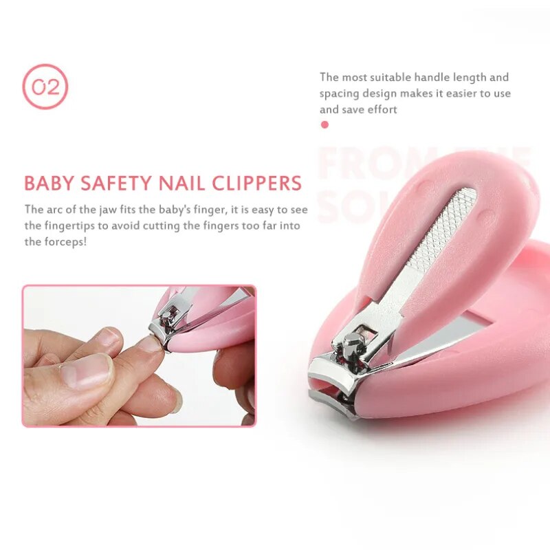 4-Piece Baby Nail Clipper Care Set: Scissors, Trimmer, File with Storage Box