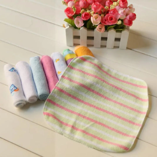 Set of 8 Muslin Cotton Newborn Baby Towels - Soft, Versatile, and Gentle on Baby's Skin