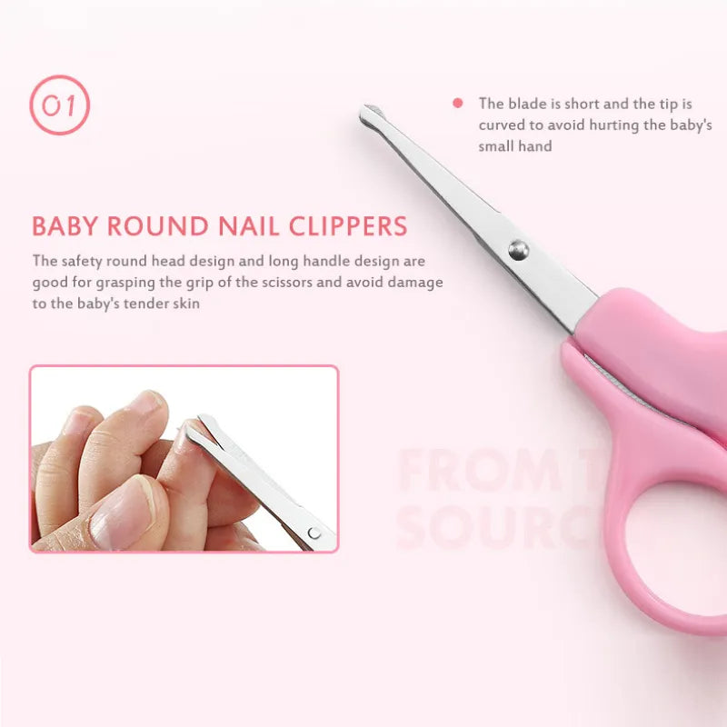 4-Piece Baby Nail Clipper Care Set: Scissors, Trimmer, File with Storage Box