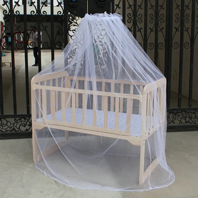 Foldable Netting Mosquito Net for Crib - Infant Canopy Round Bed Crib Dome Universal Baby Crib Net