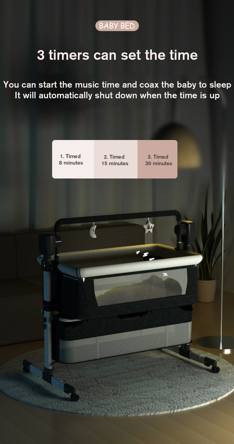 Premium Electric Cradle: Safe and Stylish Metal Baby Cradle from Mainland China