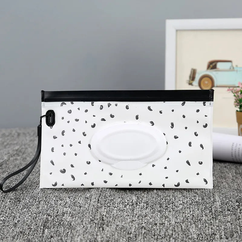 Reusable Baby Wet Wipe Pouch - Portable Eco-Friendly Wipes Dispenser for Travel, Keeps Wipes Moist