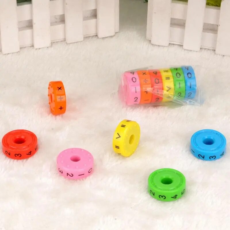 Children Mathematics Numbers Magics Cube Toy Montessori Puzzle Game Kids Learning Educational Math Magnetic Block Calculate Game