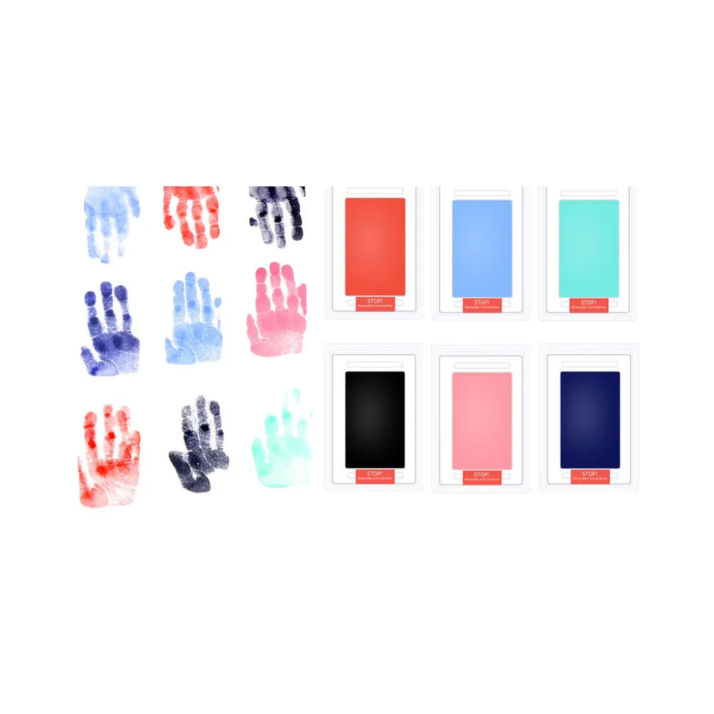 Newborn Baby Hand and Footprint Kit with Ink Pads and Photo Frame - Safe and Clean Souvenir for Baby Shower Gift