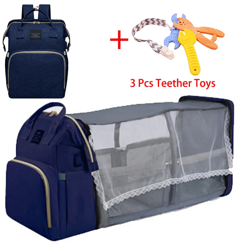 Large Capacity Lightweight Maternity Backpack with 12 Functions - Stylish Baby Diaper Bag and More