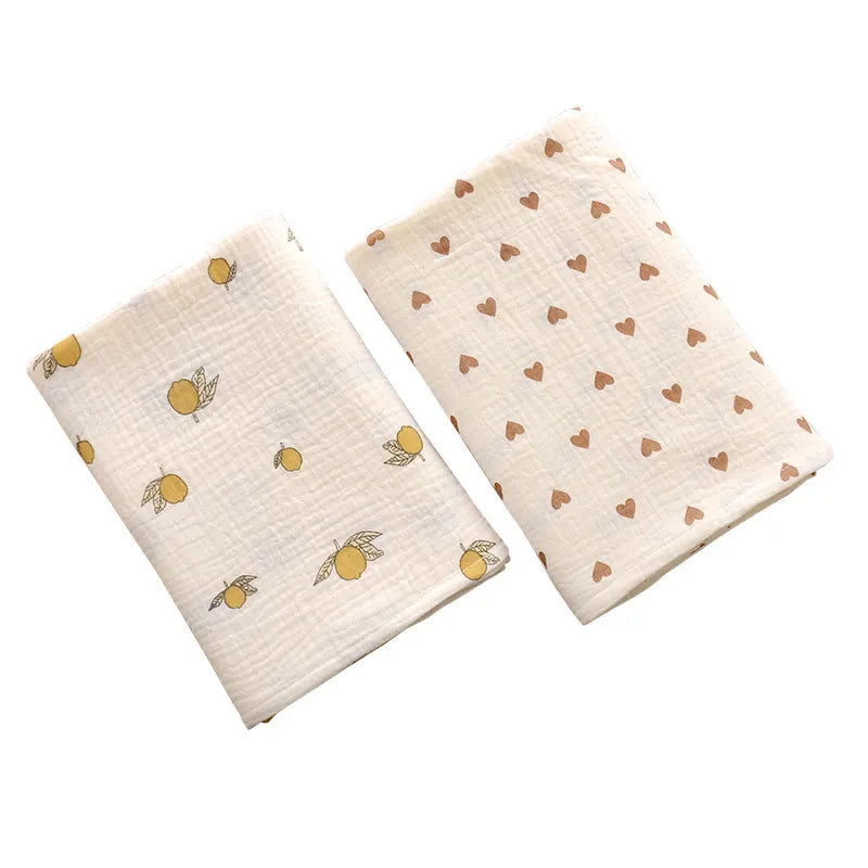 2 Layer Muslin Swaddle Baby Blanket - Cotton Receive Blankets for Newborns, Bath Towel, Summer Bedding, Mother and Kids