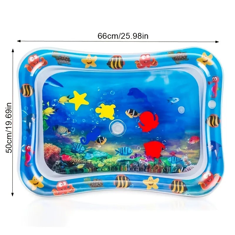 Premium Inflatable Tummy Time Mat for Infants and Toddlers - Baby Water Play Mat