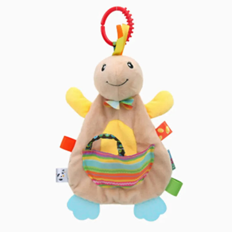 Soft Sensory Hanging Rattles - Plush Animals for Stroller, Crib, and Teething - Babies and Toddlers