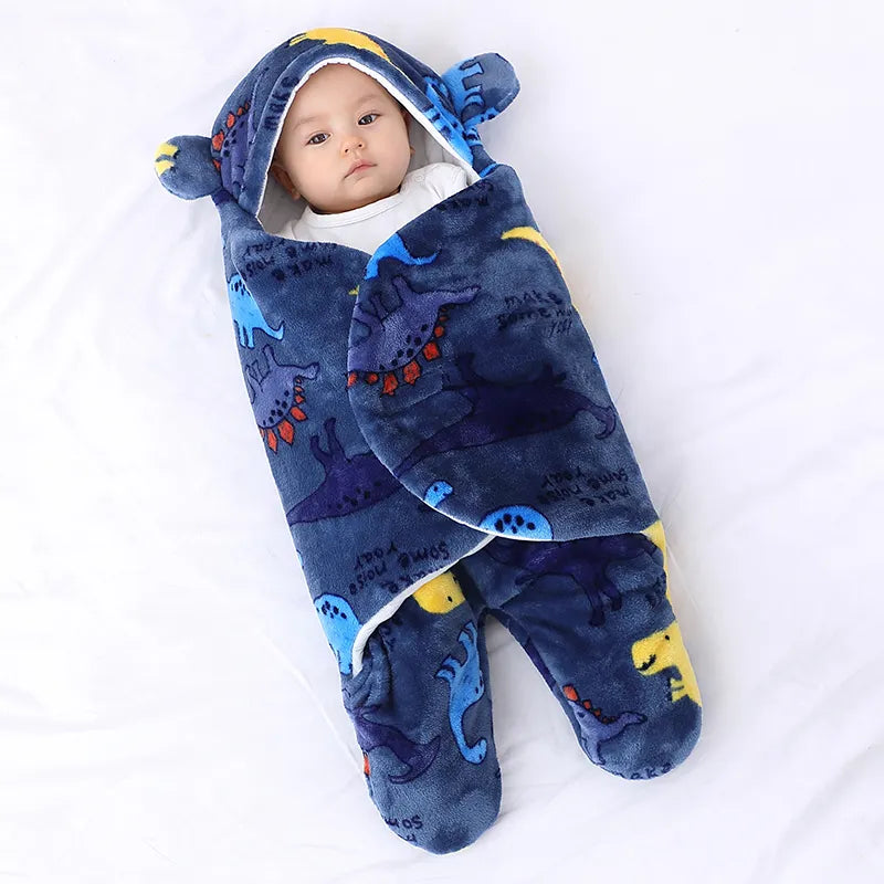 Soft Flannel Newborn Baby Sleeping Bag - Spring/Autumn Cocoon for Babies (0-6 Months)