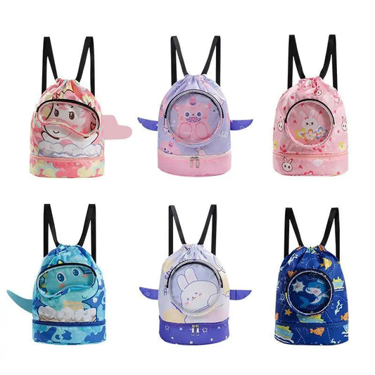 Children's Waterproof Swimming Bag with Wet and Dry Clothing Separation