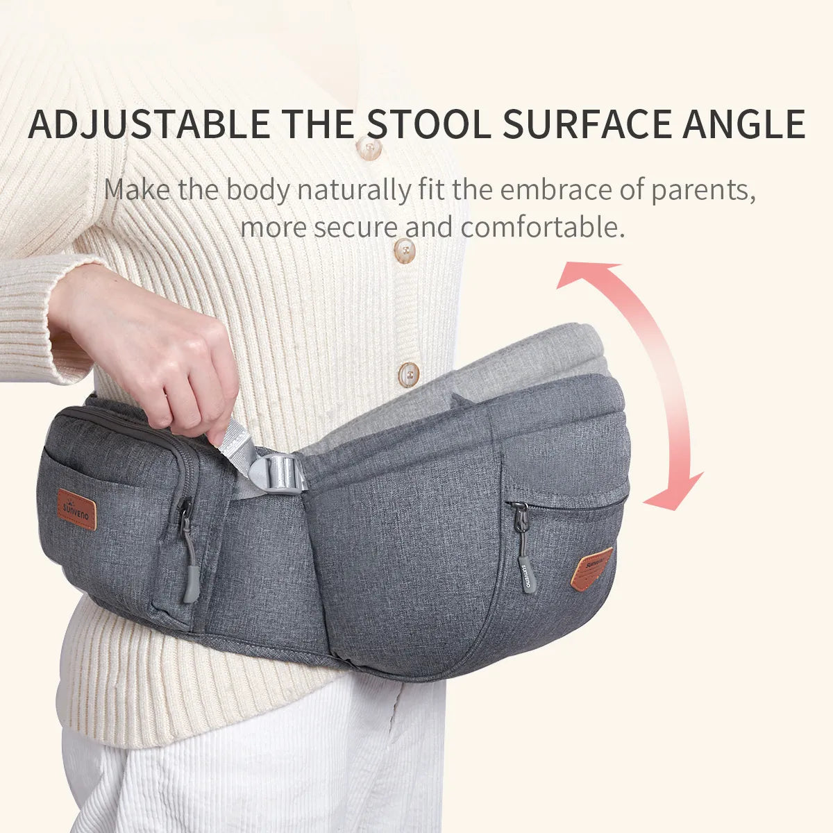 Ergonomic Baby Carrier with Infant Hip Seat - Toddler Waist Seat Stool Baby Carrier for Adjustable Comfort