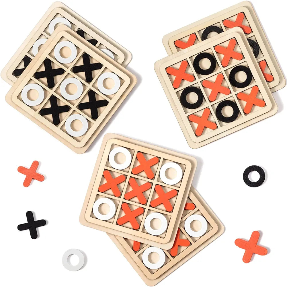 Kids Montessori Wooden Toy Mini Chess Play Game Interaction Puzzle Training Brain Early Learning Educational Toys For Children