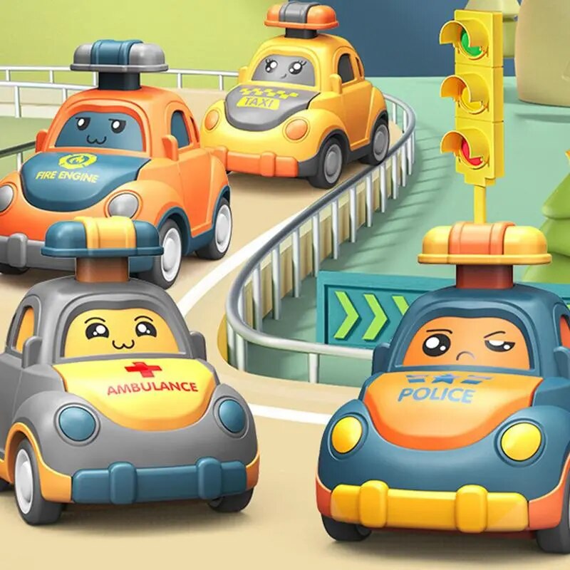 Plastic Pull Back Cars Cartoon Toy Cars For Child Mini Car Model Funny Kindergarten Toys Goodie Bag Stuffers Wedding Party Favor