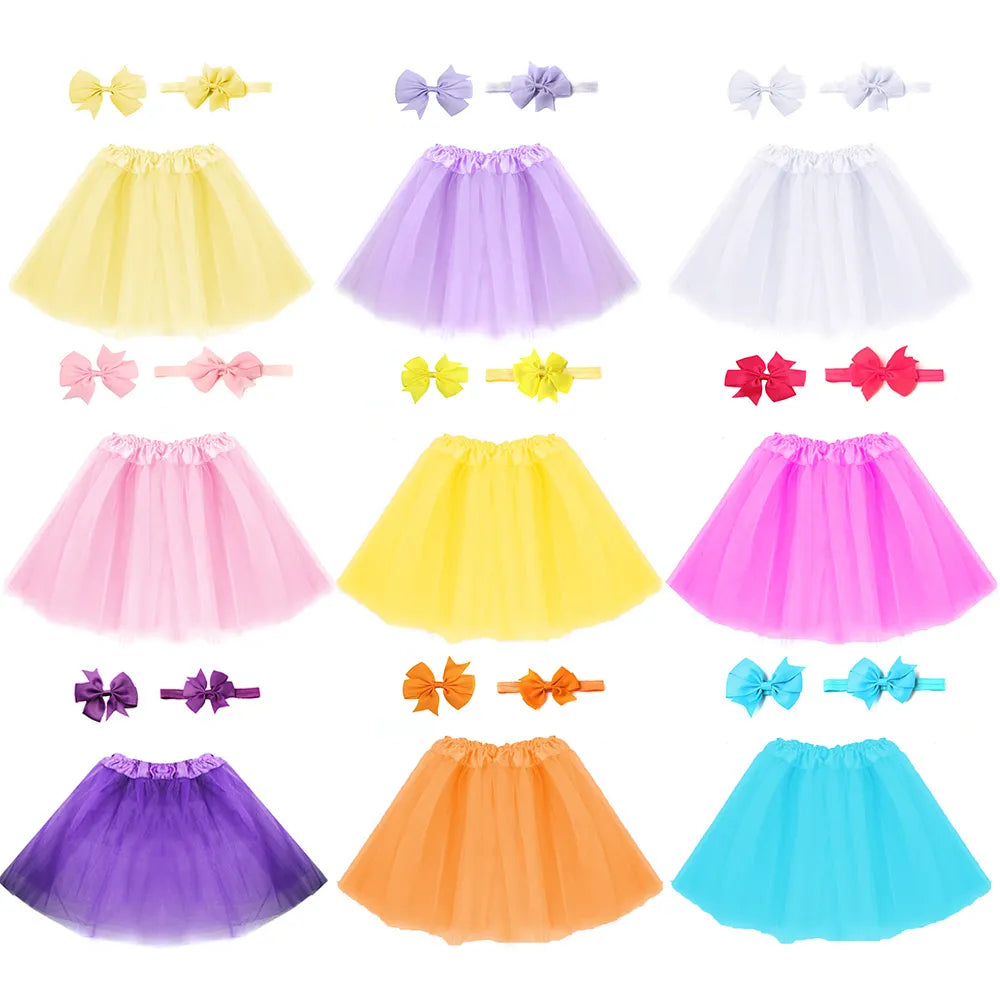 Tutu Skirt with Headband For Newborn