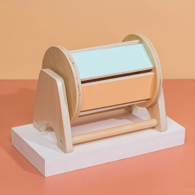 Montessori Macaroon Color Spinning Drum & Coin Match Sensory Toys for Kids