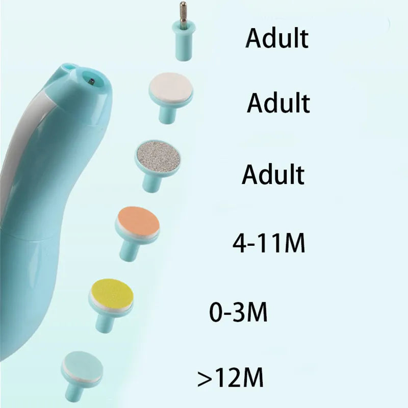 Multifunctional Electric Baby Nail Trimmer Set - Baby Nail File Clippers, Toes, Fingernail Cutter, Manicure Tool, Baby Care