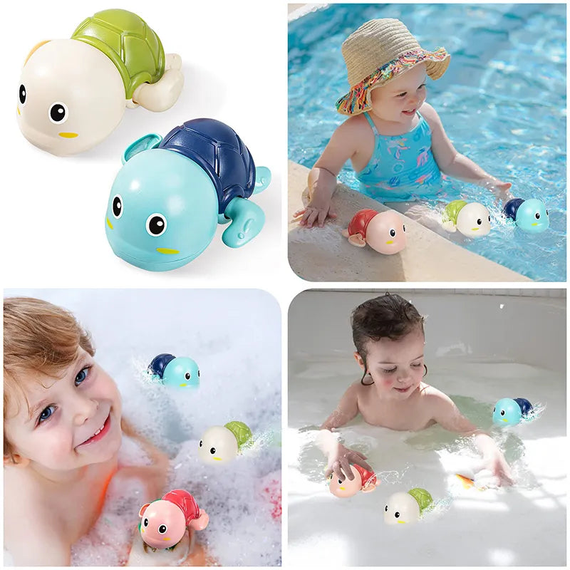 Swimming Turtle & Whale Baby Bath Toys - Fun and Classic Water Play for Kids