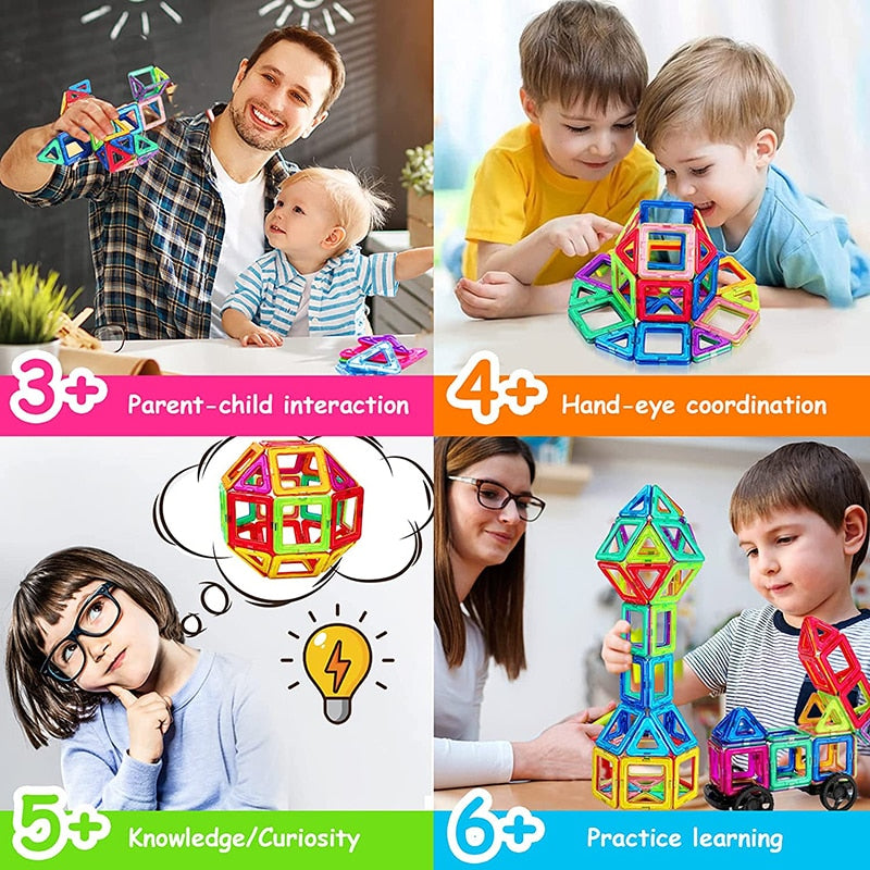 MMloveBB Magnetic Building Blocks - Creative Construction Toy for Kids