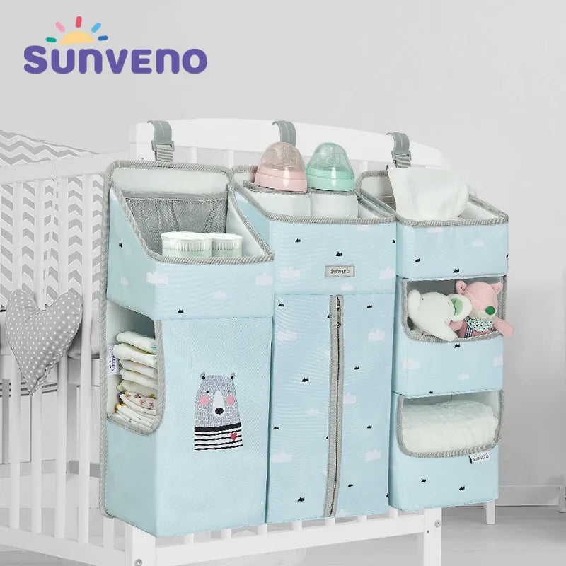 Crib Organizer - Hanging Storage for Baby's Essentials, Clothing, Bedding, and Diapers