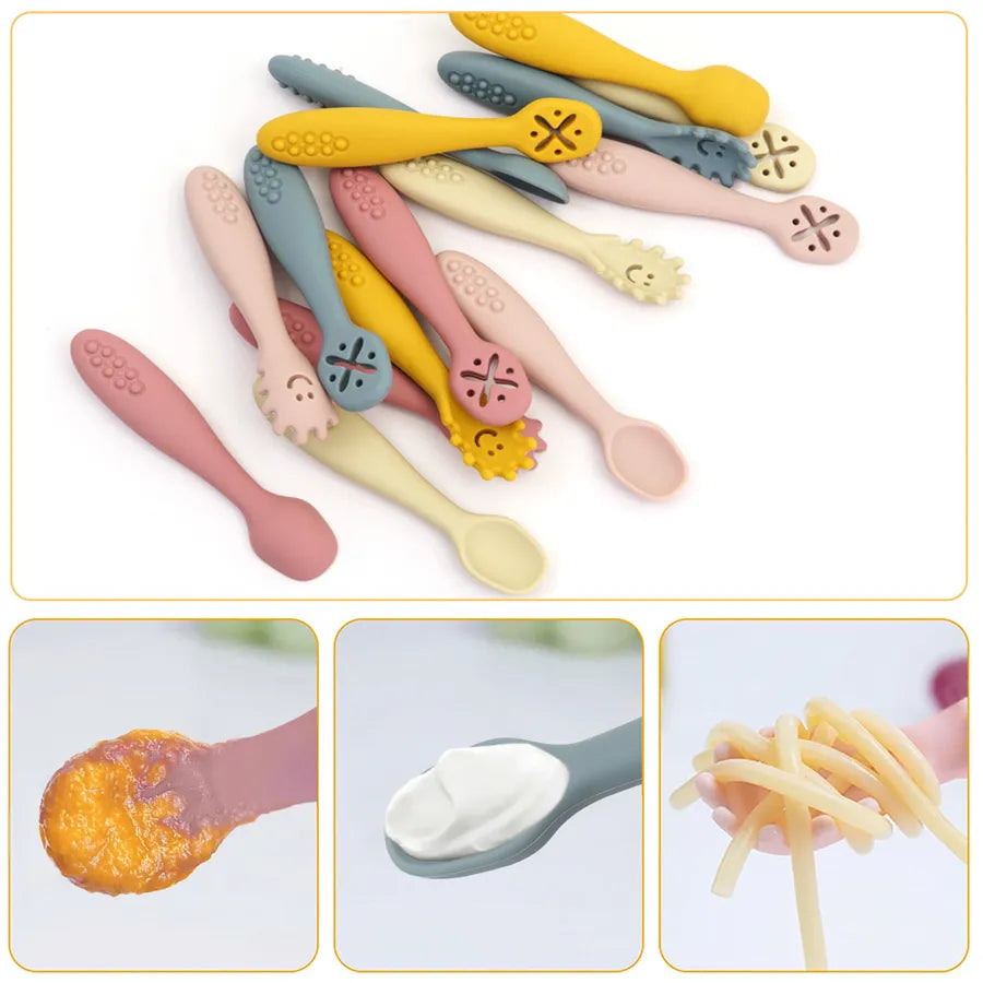 Silicone Baby Flatware Sets: Safe & Stylish Utensils for 0-36 Months