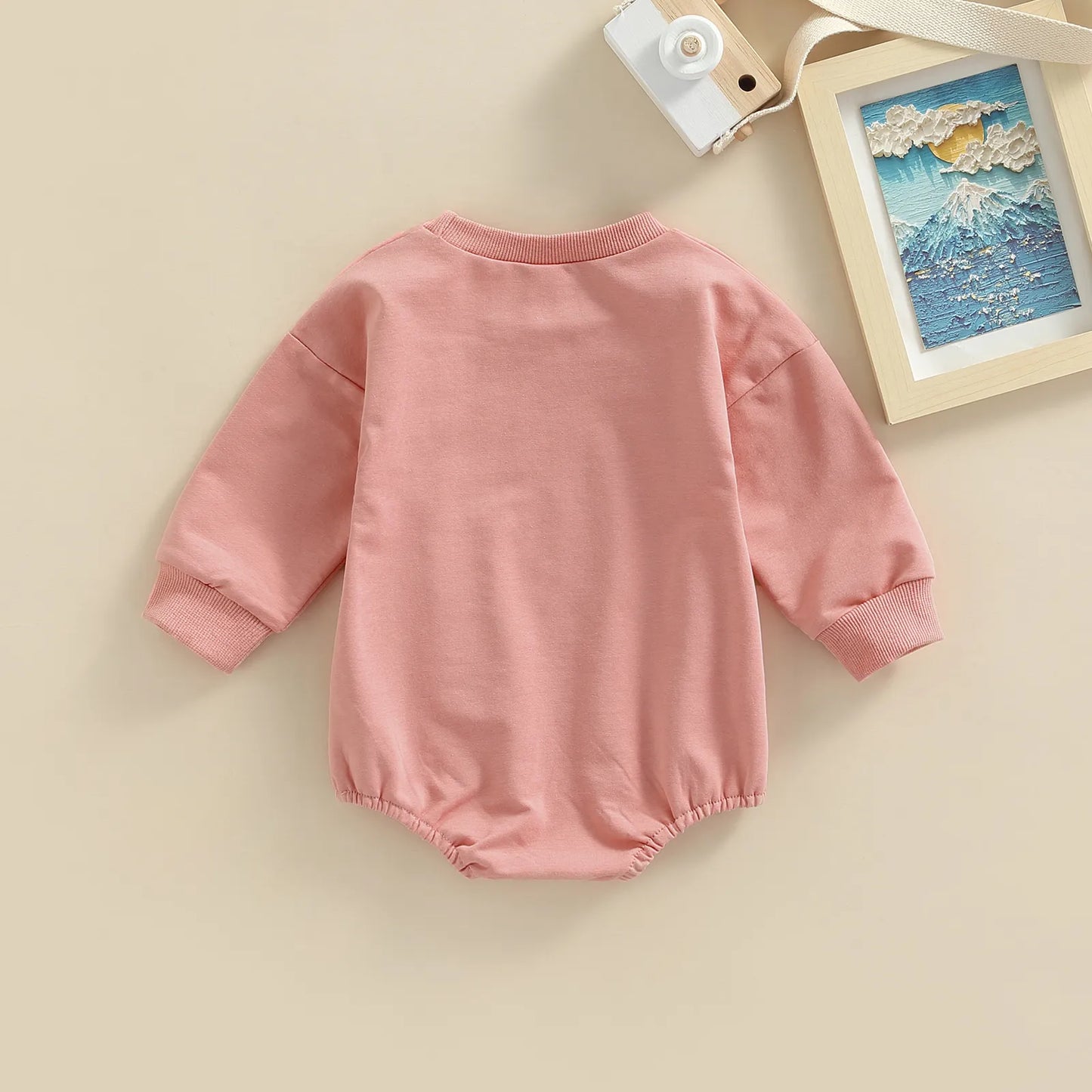 2022-06-13 Lioraitiin 0-18M Newborn Baby Boy Girl Autumn Bodysuit Long Sleeve Letter Printed O-Neck Jumpsuit 4Colors