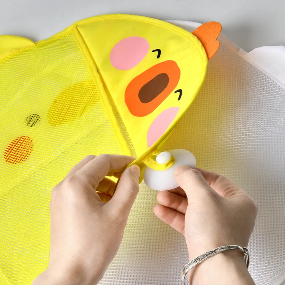 Unisex Dinosaur and Duck Bath Toy Set | Waterwheel Fun for Kids | Cloth Storage Bag Included