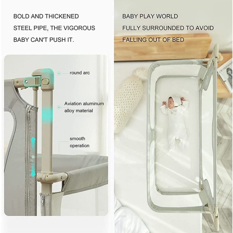 Comfortable Toddler Baby Bed within Bed - Safety Protection Easy To Install Bedside Crib