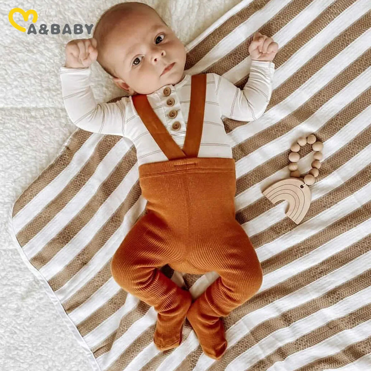 Infant Toddler Suspender Tights Pantyhose - Solid High Waist Overall Legging for Baby Girl Boy (0-24M)