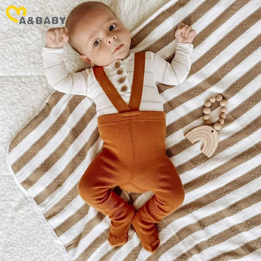 Infant Toddler Suspender Tights Pantyhose - Solid High Waist Overall Legging for Baby Girl Boy (0-24M)