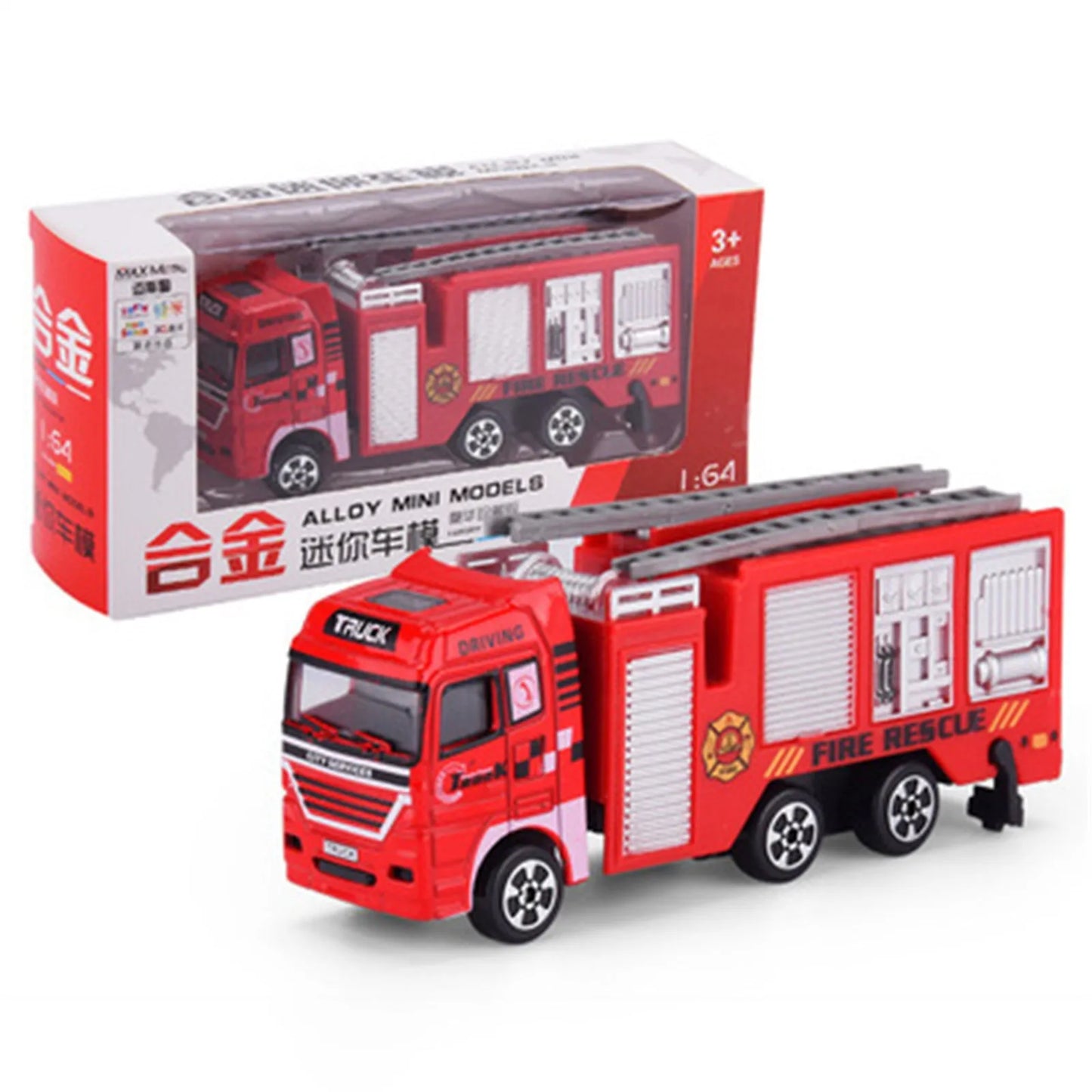 1:4 Scale Diecast Fire Truck Toy | Realistic Model from Mainland China