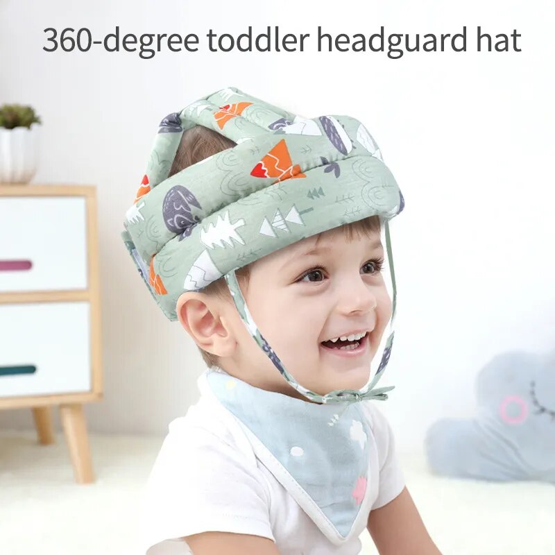 Adjustable Baby Safety Helmet - Soft and Comfortable Head Protection Cap