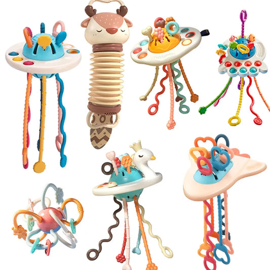 Educational Toys: Montessori Pull String Toy Collection for Kids