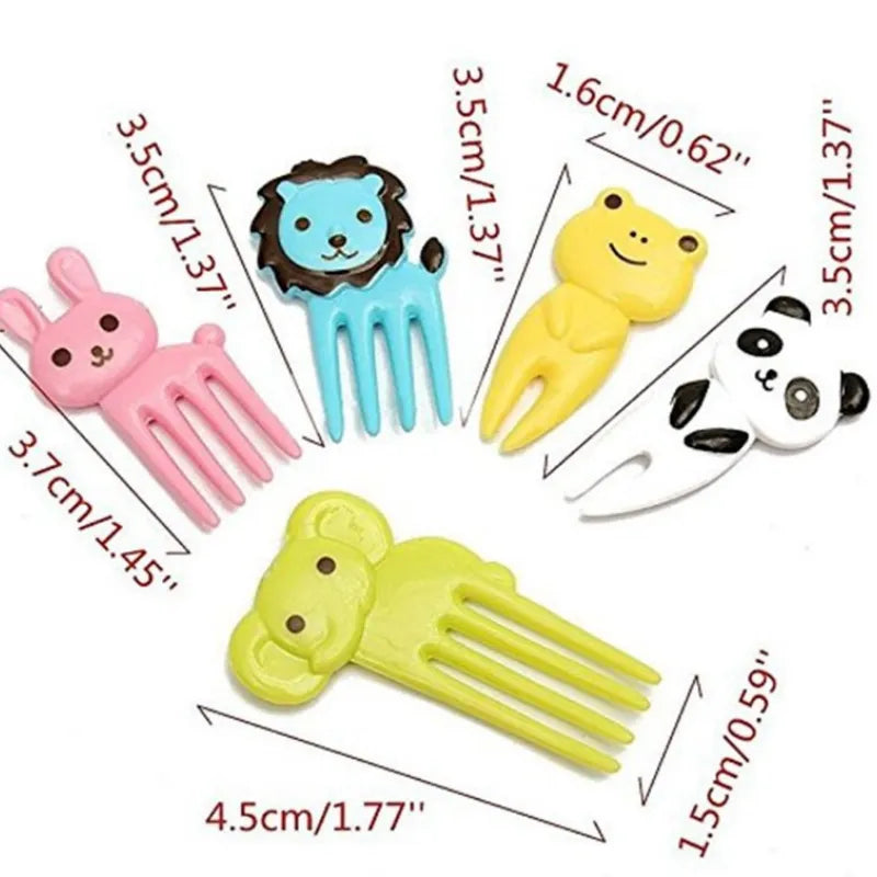 10-Piece Kids Cute Fork Cutlery Set - Baby and Toddler Dinnerware