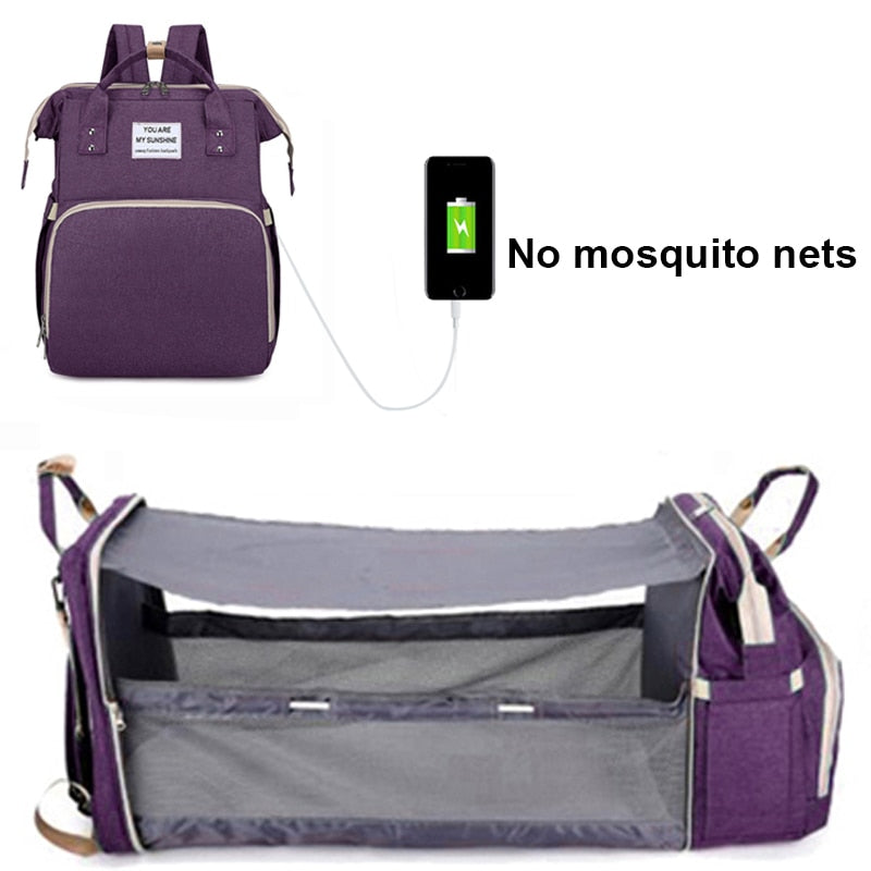 Large Capacity Lightweight Maternity Backpack with 12 Functions - Stylish Baby Diaper Bag and More