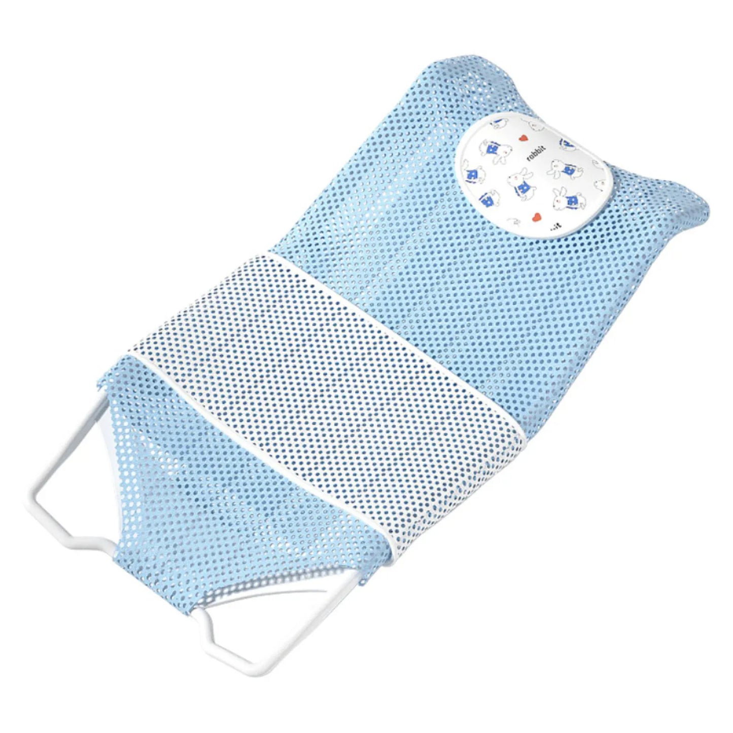 Non-Slip Baby Bathing Bracket with Arc Hook Design - Skin-Friendly - Cute Cartoon Style - 2 Colors - Complete 1 Set