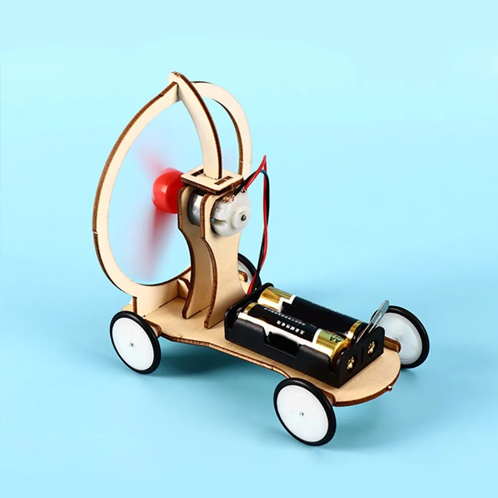 Students Kids DIY Electric Wind Car Model Physical Experiments Technology Toys Self-enhancement in Entertainment Novelty