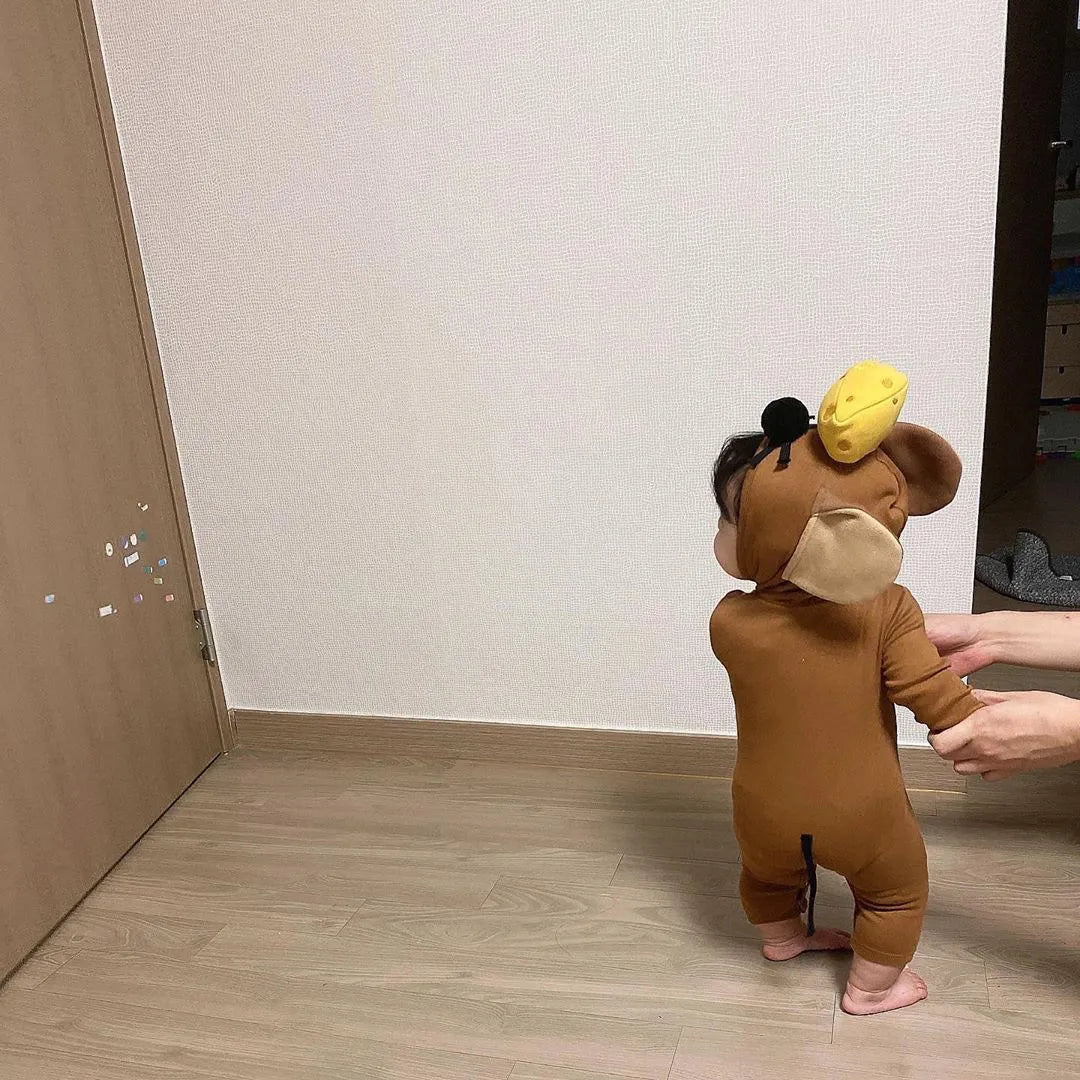 Cute Mouse Design Newborn Baby Bodysuit - Autumn/Winter Fashion for Baby Boys and Girls