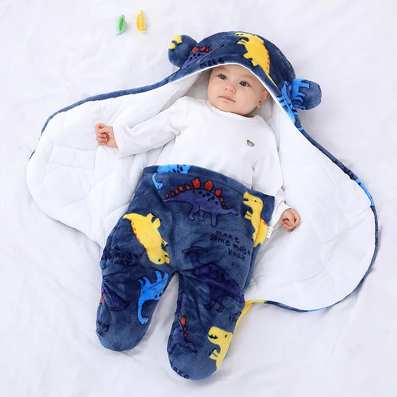 Soft Flannel Newborn Baby Sleeping Bag - Spring/Autumn Cocoon for Babies (0-6 Months)