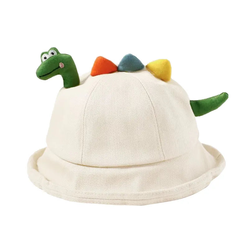 Cartoon Baby Hats for 0-5 Y - Fisherman Hat Collection with Tiger, Dinosaur, Panda, and Duck Tongue Designs