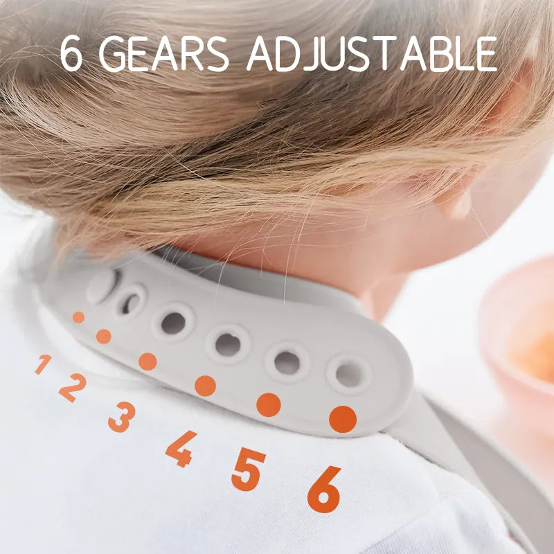 Silicone Baby Bib - Waterproof Kids Boy Girl Feeding Apron, Adjustable Feeding Bib, Food-Grade Cartoon Burp Scarf, Toddler Burp Bib