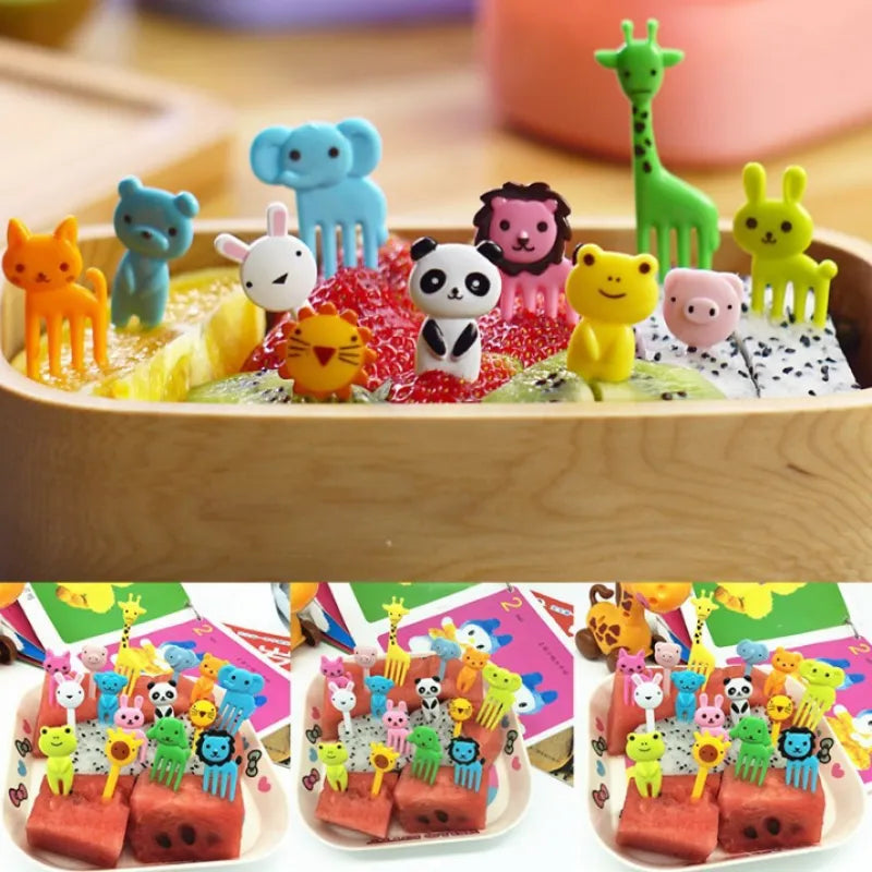 10-Piece Kids Cute Fork Cutlery Set - Baby and Toddler Dinnerware