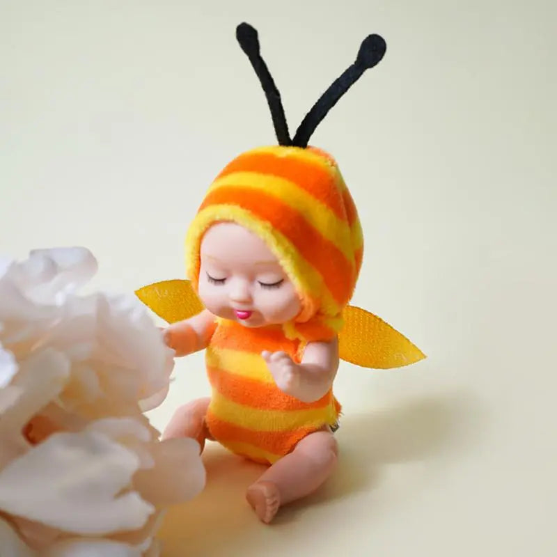 Discover the Charm: Animal Sleeping Dolls - 3.5-inch Mini PVC Baby Dolls