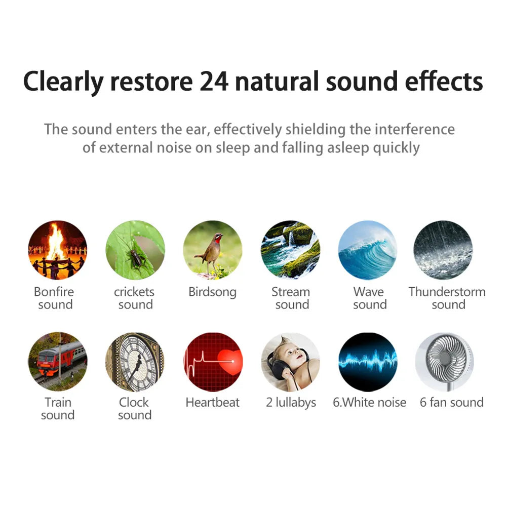 Portable White Noise Machine for Babies - 24 Soothing Sounds for Sleep and Relaxation, Rechargeable for Home and Travel
